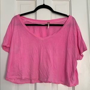 Hot pink, free people cropped top!